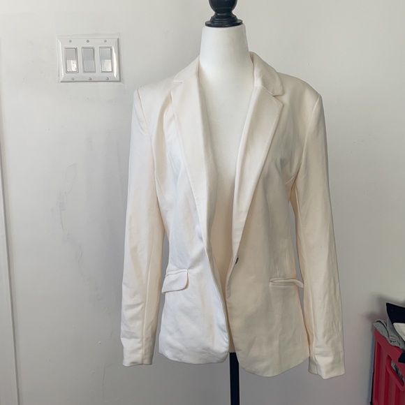 H&M 💕2/$30💕 White Blazer | Size 12 Women's - Picture 6 of 6